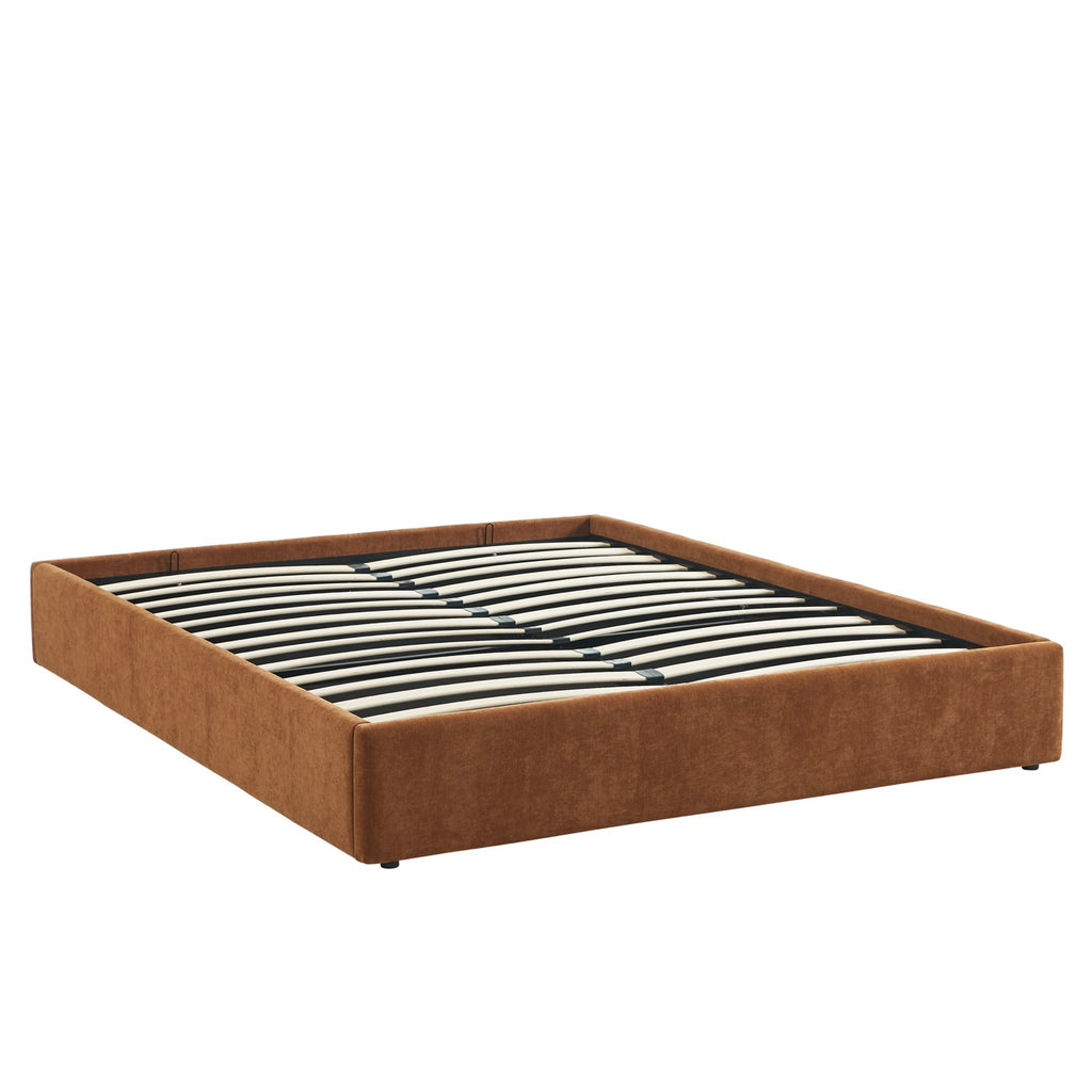 Ivy - Letto contenitore - Tessuto marrone