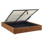 Ivy - Letto contenitore - Tessuto marrone