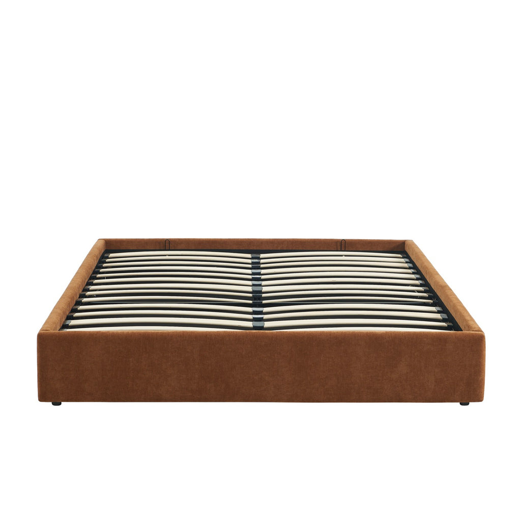 Ivy - Letto contenitore - Tessuto marrone