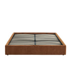 Ivy - Letto contenitore - Tessuto marrone