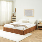 Ivy - Letto contenitore - Tessuto marrone