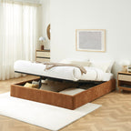 Ivy - Letto contenitore - Tessuto marrone