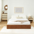 Ivy - Letto contenitore - Tessuto marrone