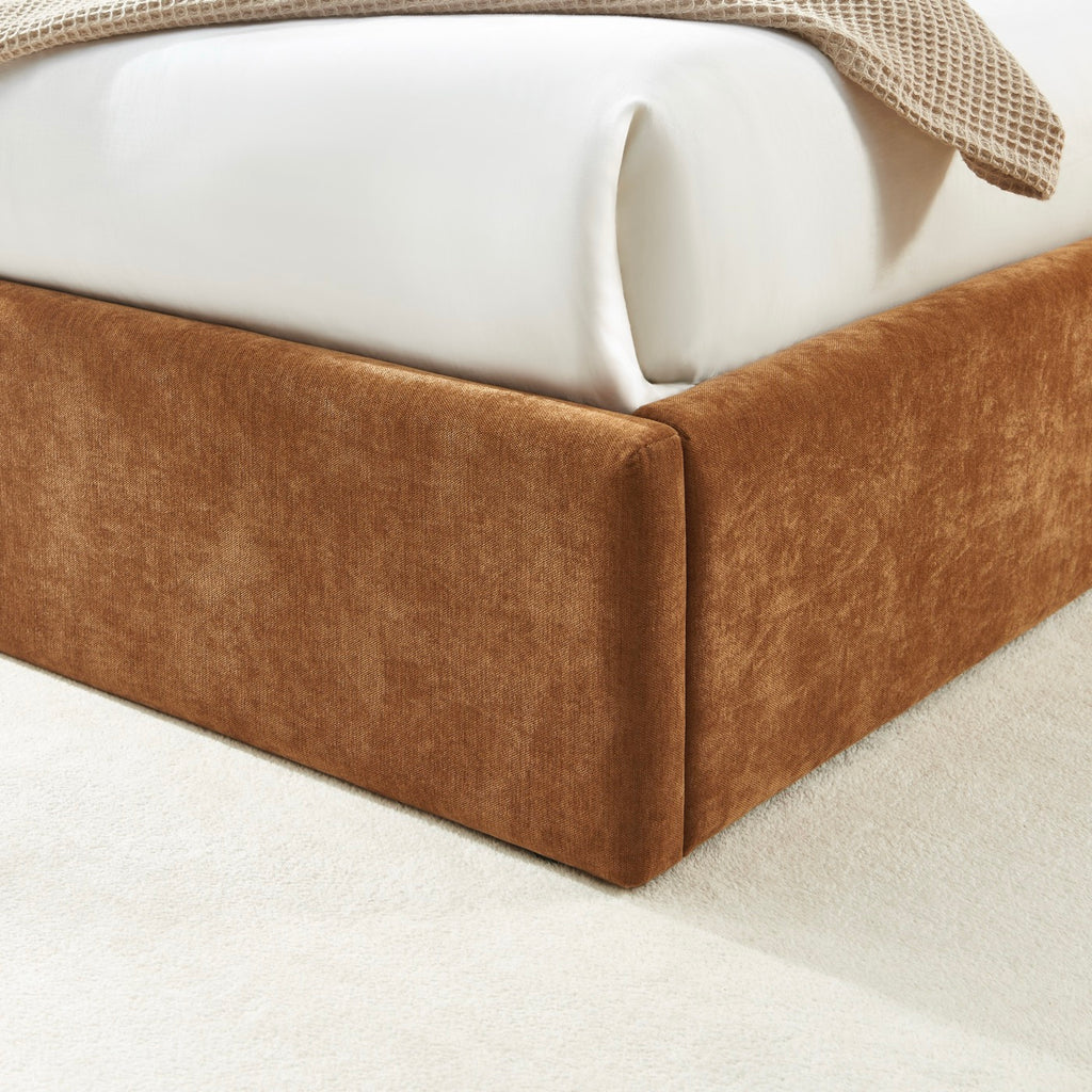 Ivy - Letto contenitore - Tessuto marrone