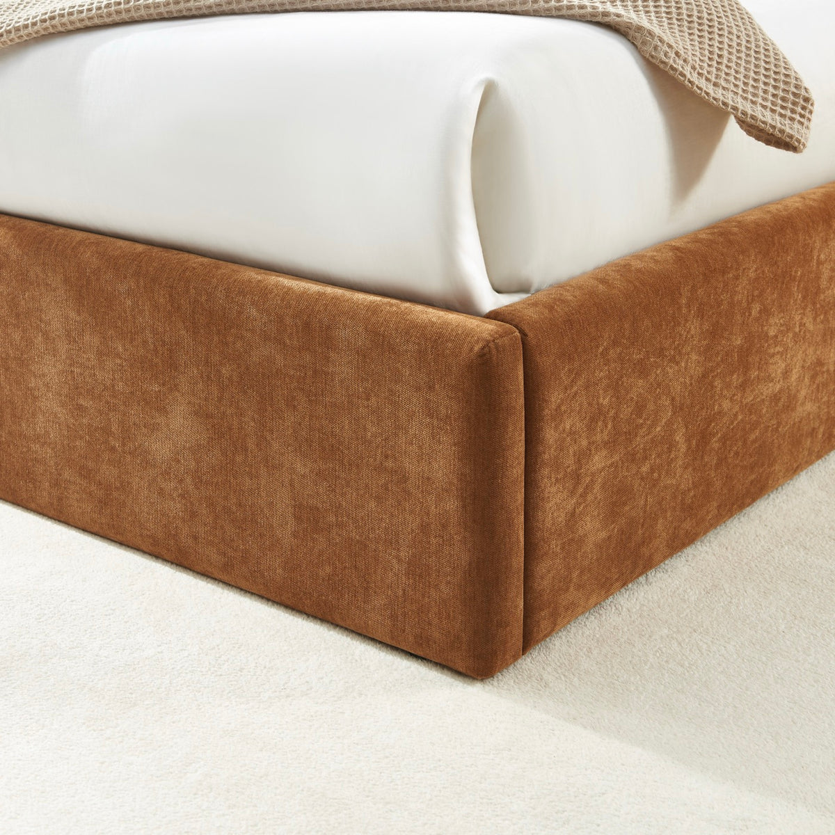 Ivy - Letto contenitore - Tessuto marrone