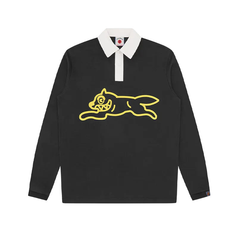 Ice Cream - Camiseta de rugby para perros corriendo, color negro