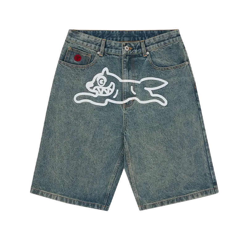 Ice Cream - Short Running Dog Denim Vintage Wash