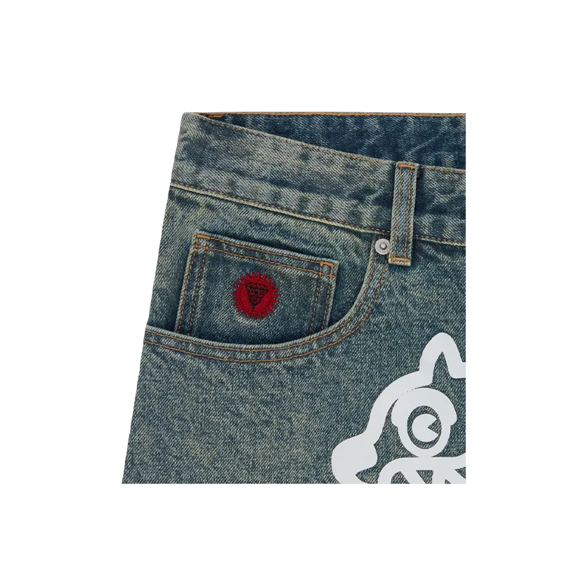 Ice Cream - Short Running Dog Denim Vintage Wash