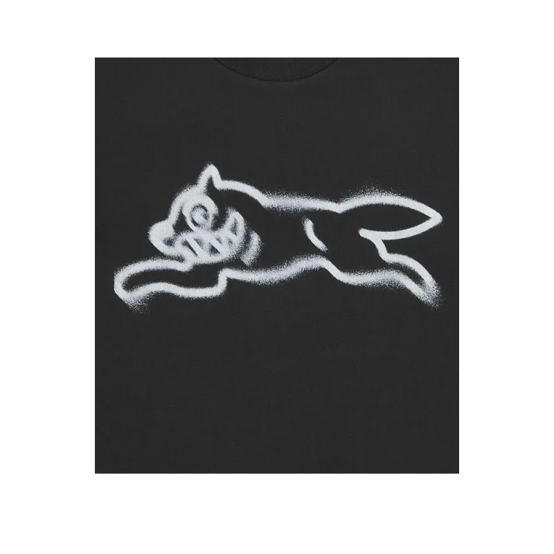 Ice Cream - Spray Paint Running Dog T-Shirt Black