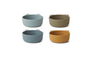 Bol En Silicone Mignon - Lot De 4 Iggy - Golden Caramel / Blue Multi Mix