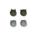 Bol En Silicone Mignon - Lot De 4 Iggy - Hunter Green Mix