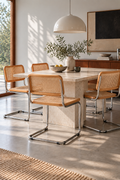 4 Italienische Stühle Marcel Breuer B32 Cesca / 70er Jahre - Beige