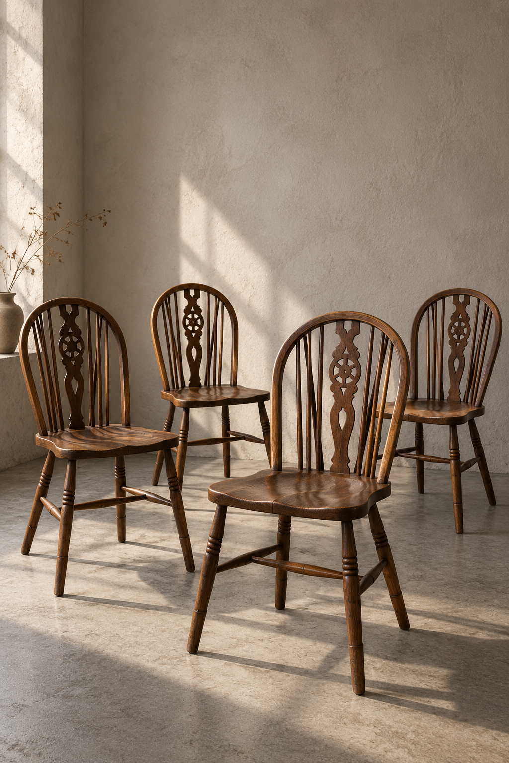 Serie di quattro sedie "Windsor" - Legno