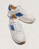 Sneakers Alexis Mujer - Piel y Gamuza Beige y Azul