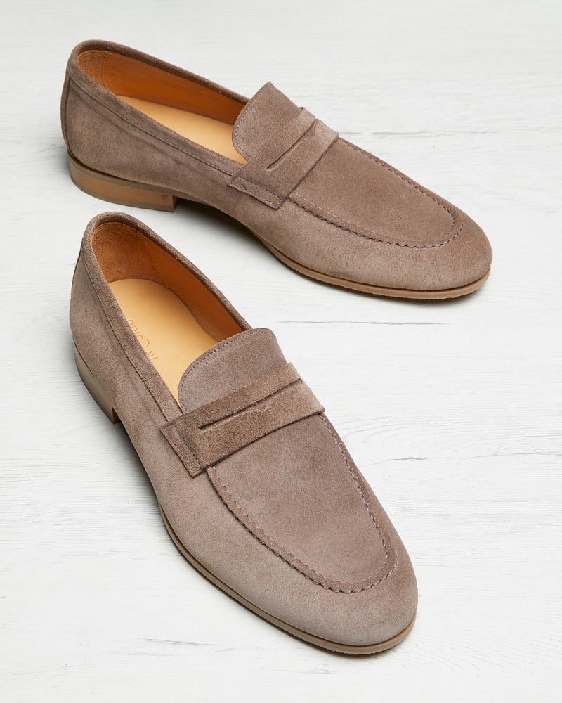 Penny Loafer Flex Antoine - Daim Taupe - Semelle Gomme - Homme