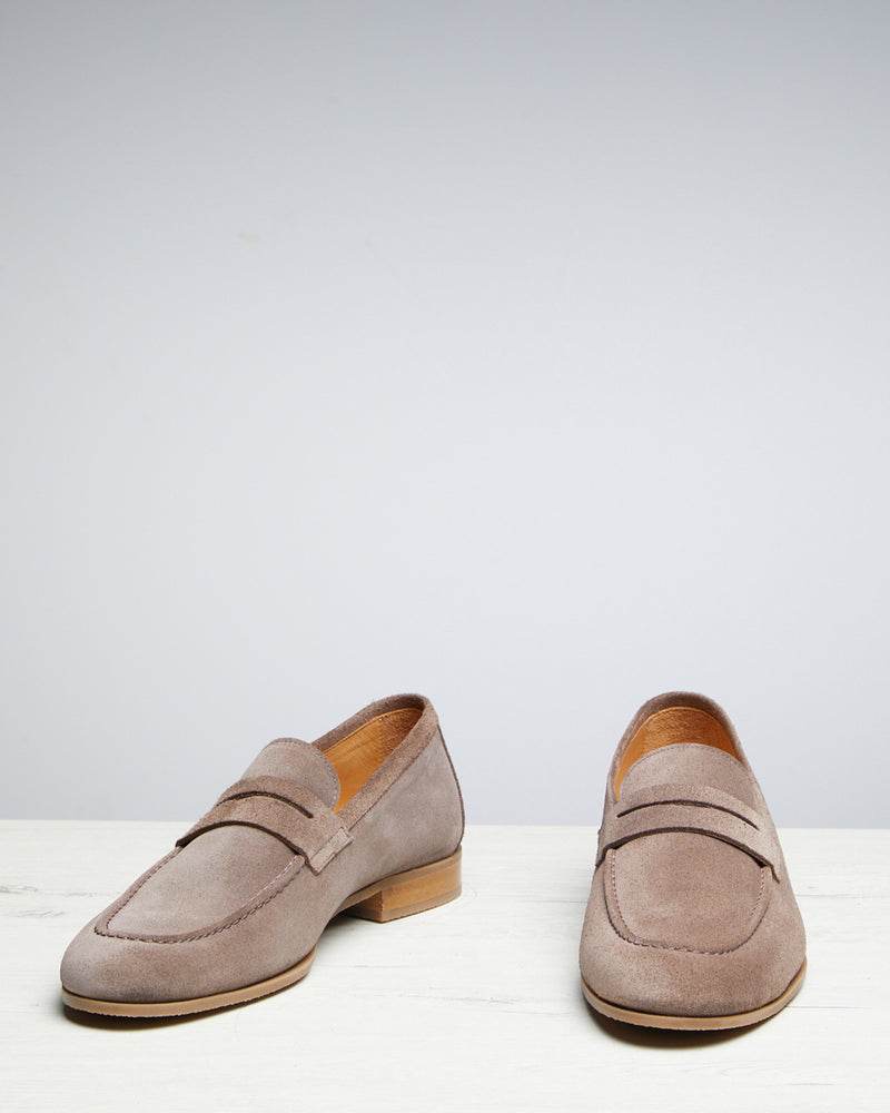 Penny Loafer Flex Antoine - Daim Taupe - Semelle Gomme - Homme