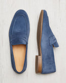 Penny Loafer Flex Antoine - Daim Bleu Ciel - Semelle Gomme - Homme