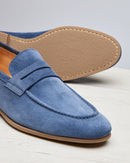 Penny Loafer Flex Antoine - Daim Bleu Ciel - Semelle Gomme - Homme