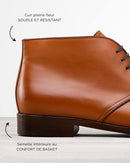 Chukka Gabin - Cuir Fauve - Semelle Cuir - Homme