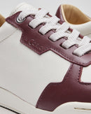 Basket Femme Gabriel - Cuir Et Daim Bordeaux