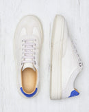 Basket Homme Maxime - Cuir Blanc Et Daim Blanc / Bleu