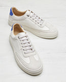 Basket Homme Maxime - Cuir Blanc Et Daim Blanc / Bleu