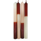Set bougie cierge bicolore rouge inside