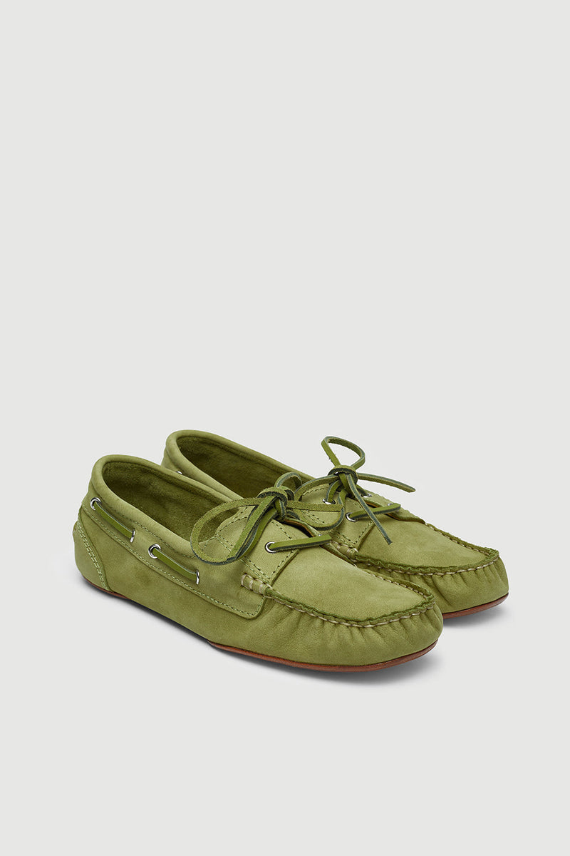 Chaussures Bateau Ivy - Nubuck Vert