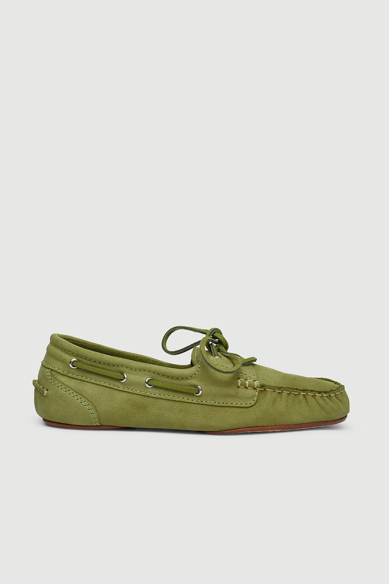 Chaussures Bateau Ivy - Nubuck Vert