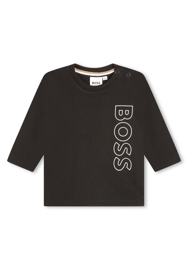 T-Shirt Manches Longues - Black - Bebe Garcon - Boss