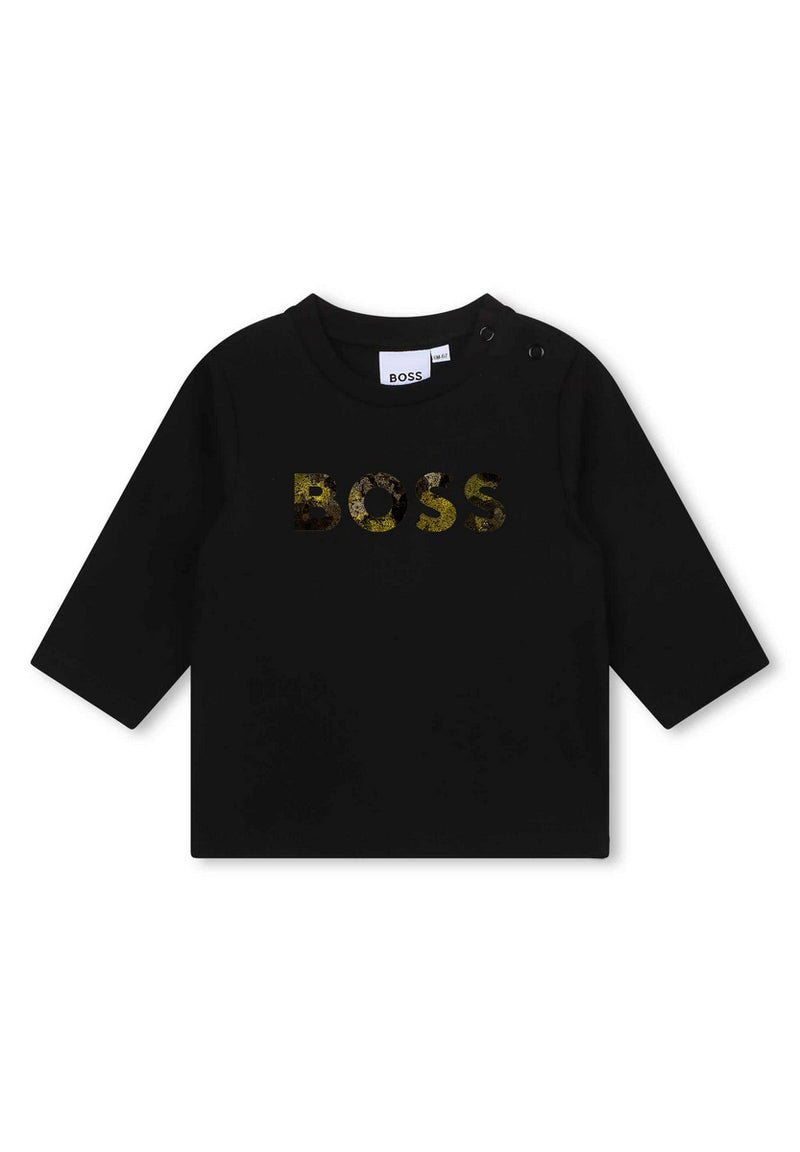 T-Shirt Manches Longues - Black - Bebe Garcon - Boss