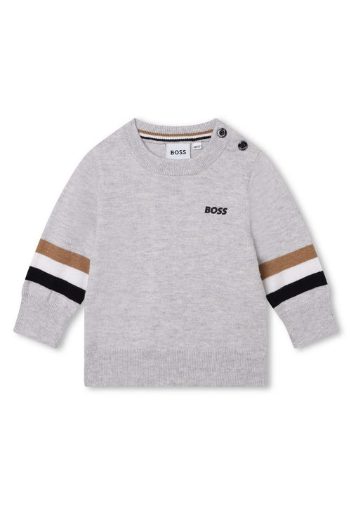 Pull - Gris Chine - Bebe Garcon - Boss