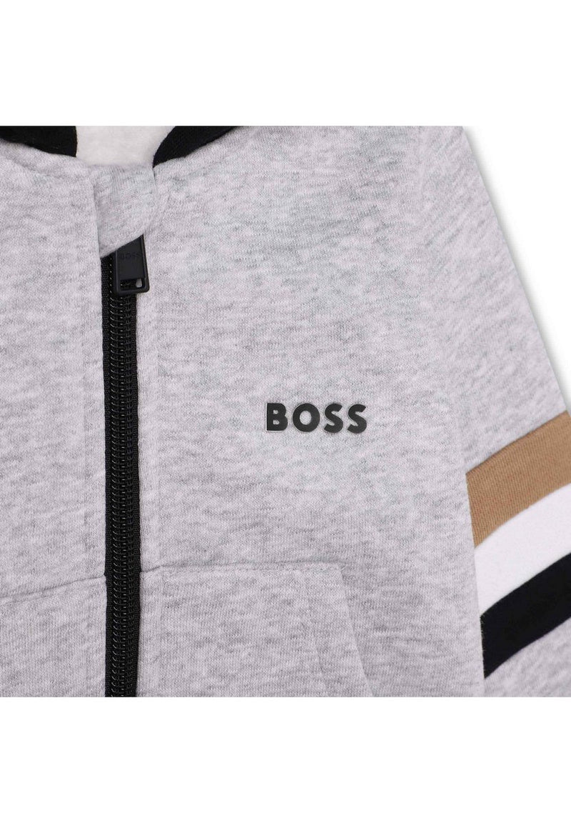 Cardigan A Capuche - Gris Chine - Bebe Garcon - Boss