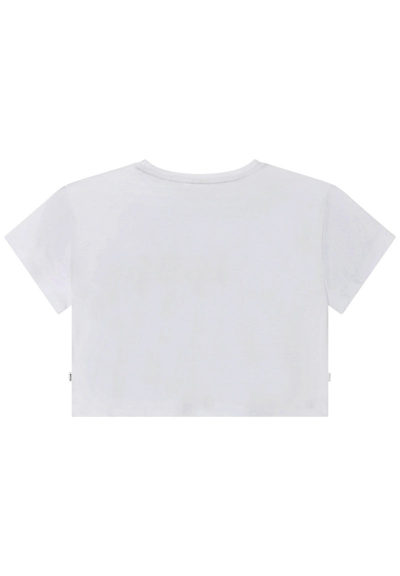 T-Shirt Manches Courtes - Blanc - Fille - Boss