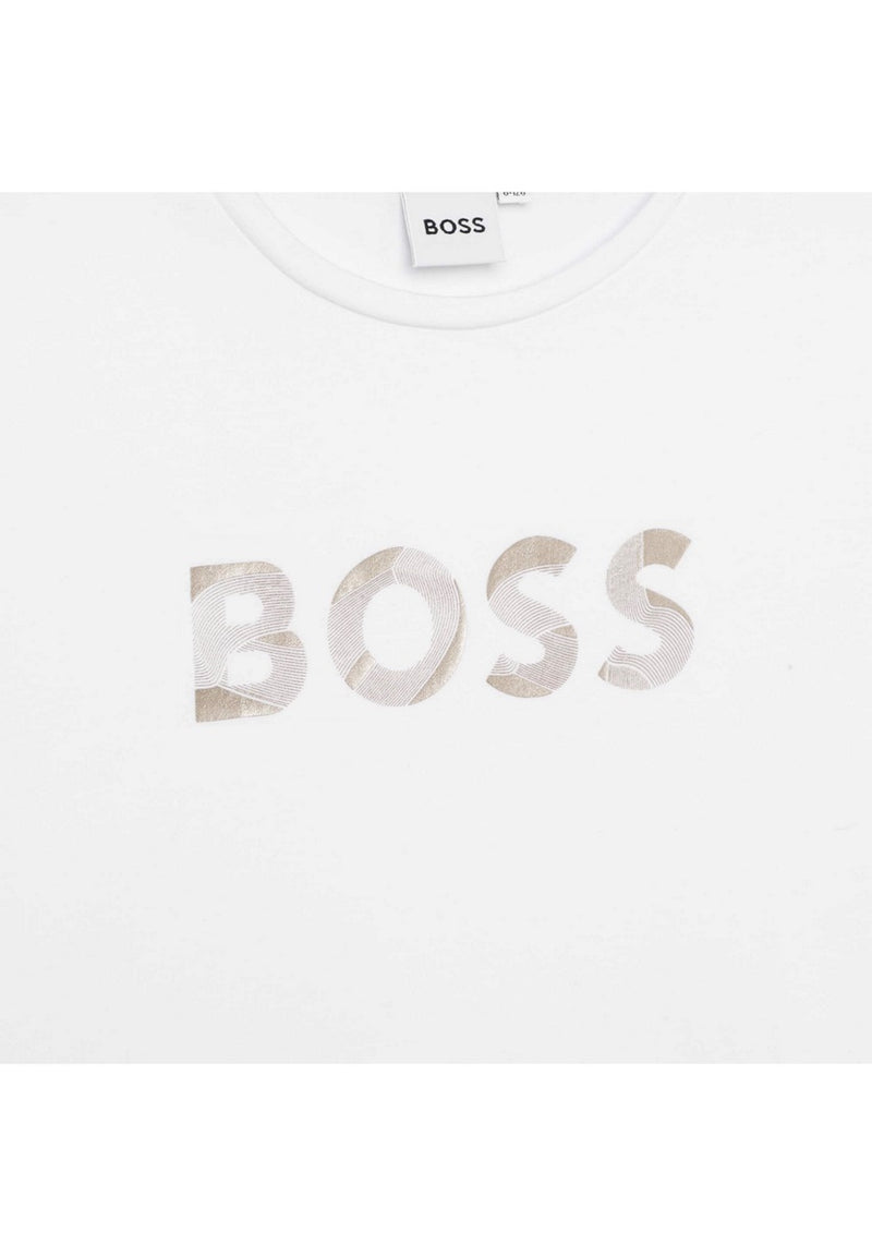 T-Shirt Manches Courtes - Blanc - Fille - Boss