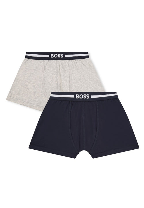 Lot De 2 Boxers - Bleu Cargo - Garcon - Boss