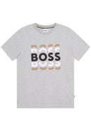 T-Shirt Manches Courtes - Gris Chine - Garcon - Boss