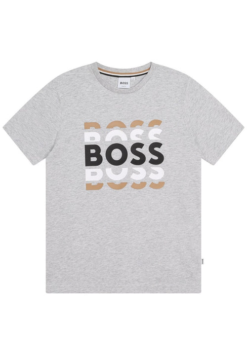 T-Shirt Manches Courtes - Gris Chine - Garcon - Boss