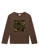 T-Shirt Manches Longues - Tourbe - Garcon - Boss