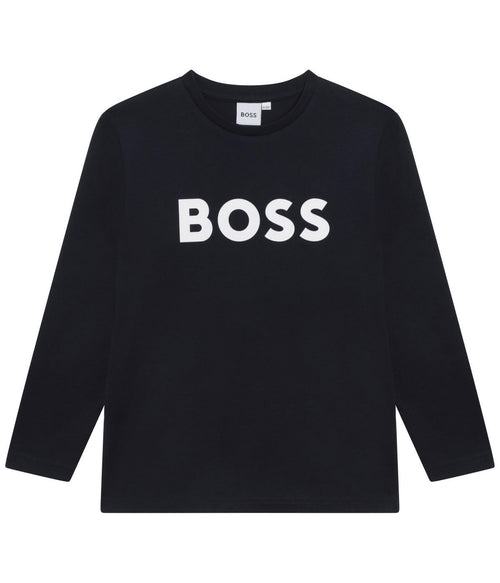 T-Shirt Manches Longues - Bleu Cargo - Garcon - Boss