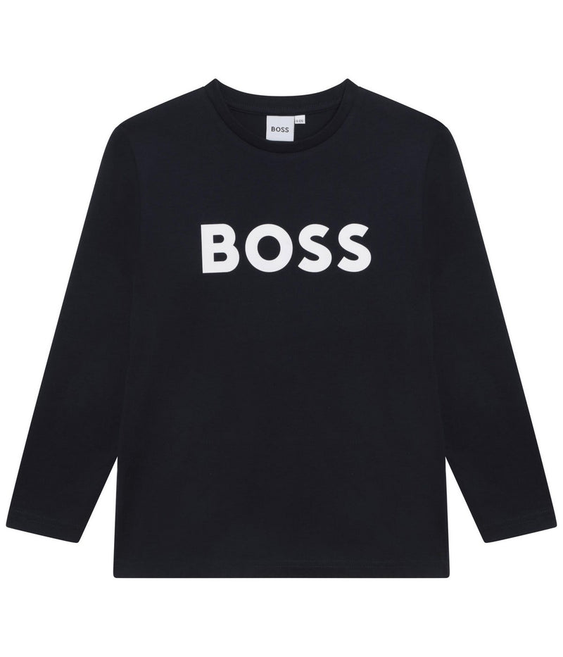 T-Shirt Manches Longues - Bleu Cargo - Garcon - Boss