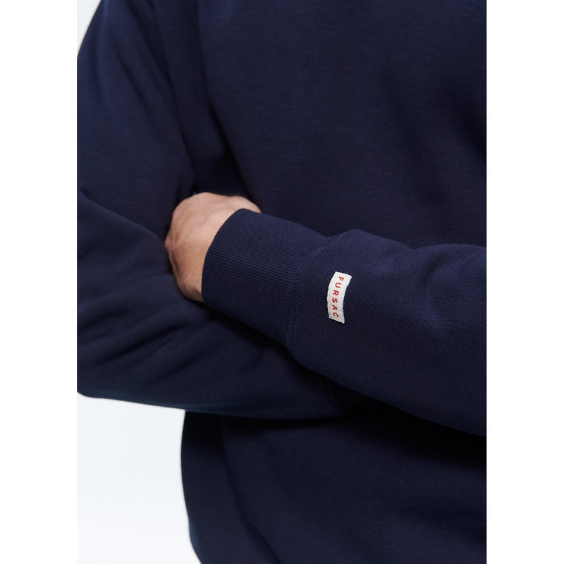 Fursac - Sweatshirt Bleu Marine En Jersey De Coton