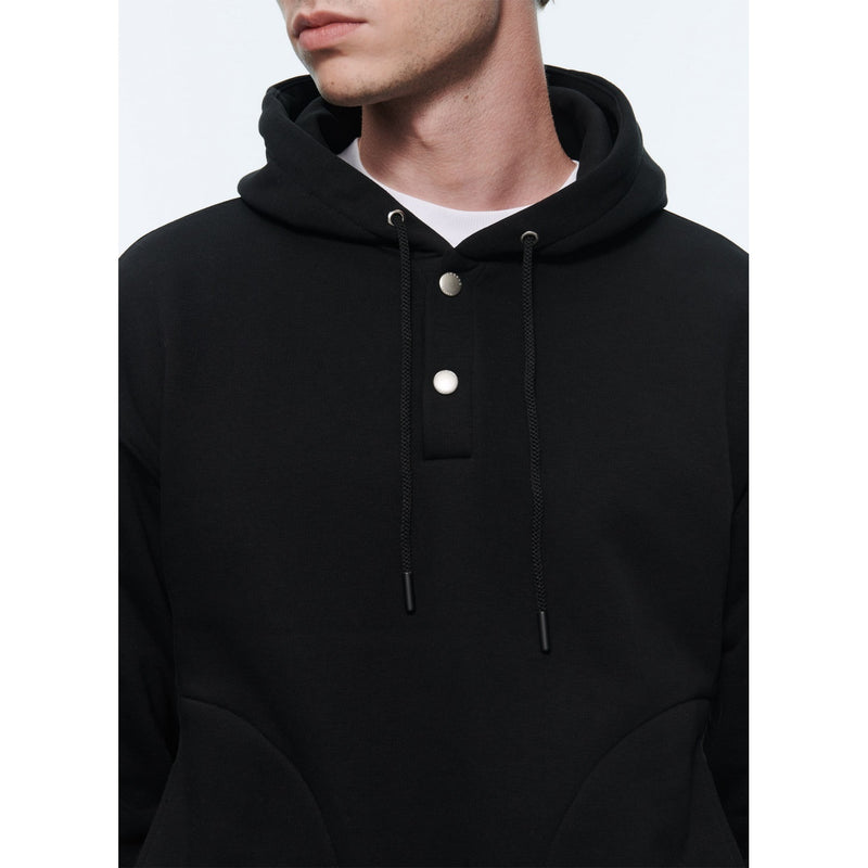 Fursac - Black Cotton Jersey Hoodie