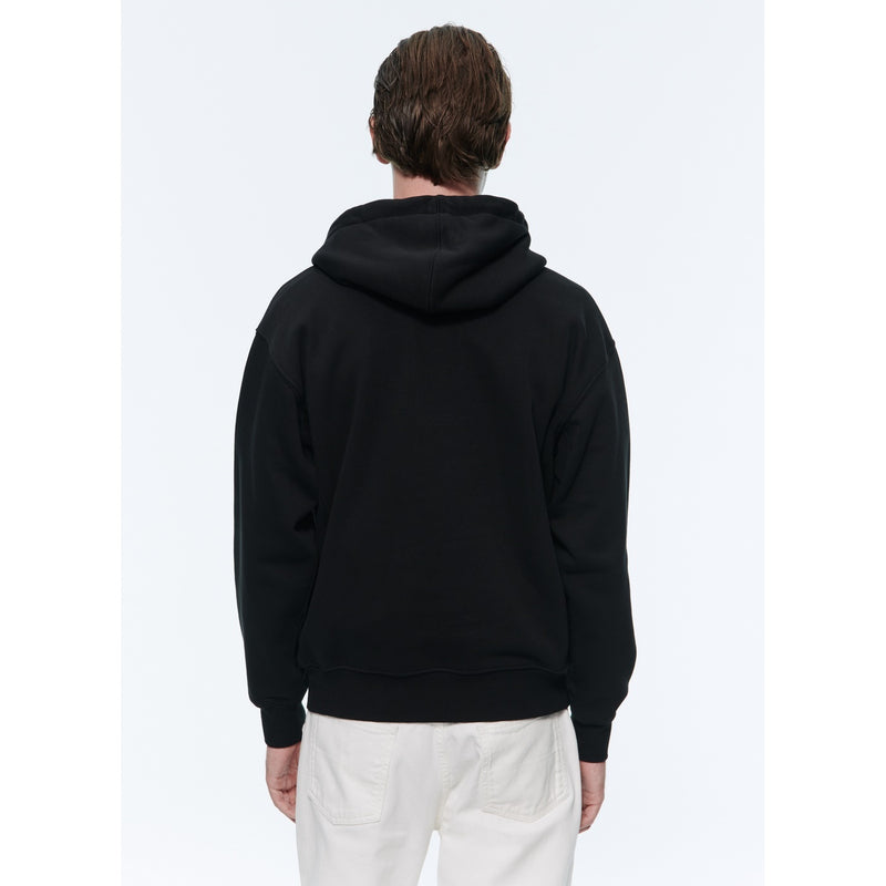 Fursac - Black Cotton Jersey Hoodie