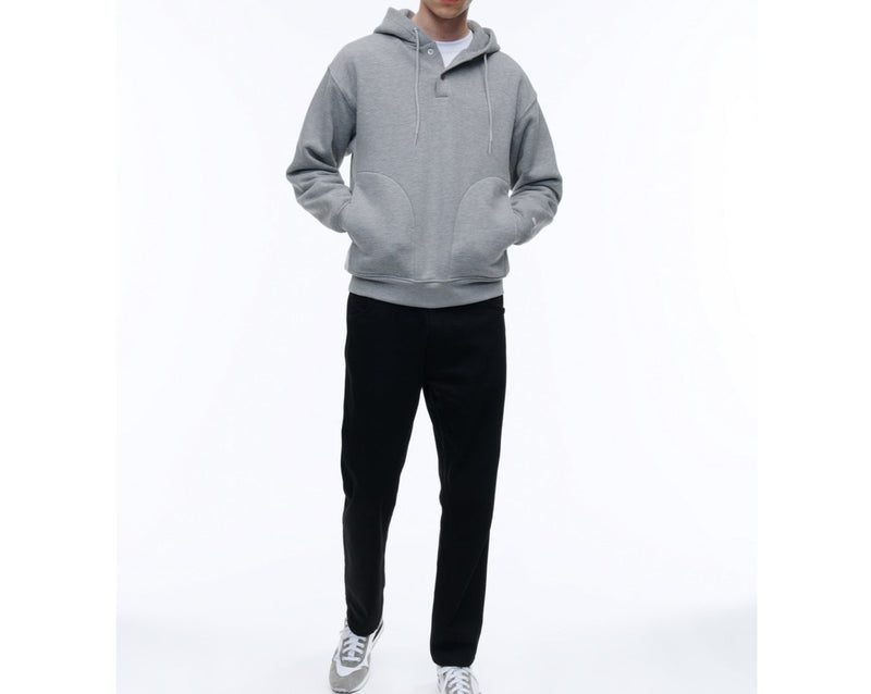 Fursac - Grey Cotton Jersey Hoodie