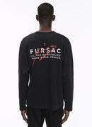 Fursac - T-Shirt Ml Print Dos Derrusie - Noir