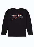 Fursac - T-Shirt Ml Print Dos Derrusie - Black