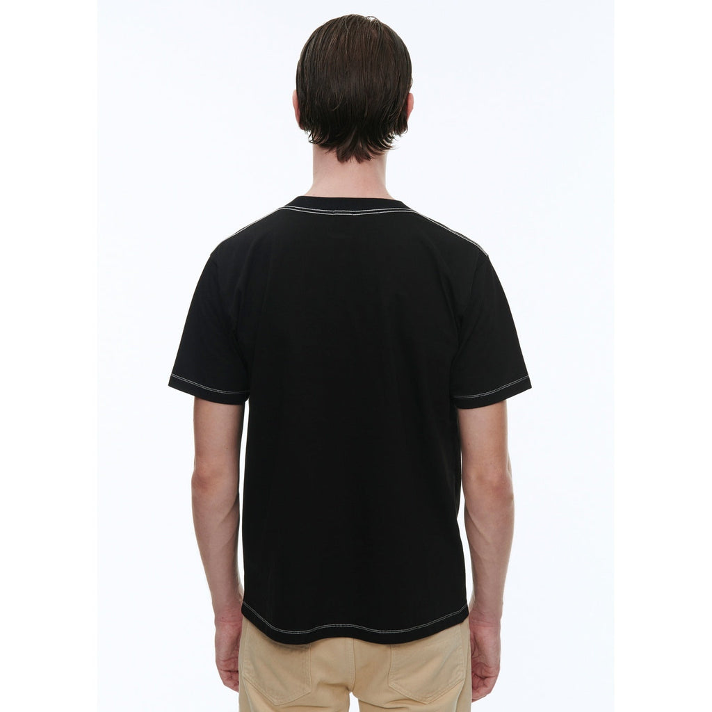 Fursac - Embroidered Organic Cotton Jersey T-Shirt - Black - Fursac Embroidery