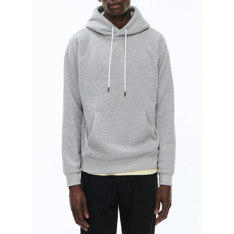 Sudadera con capucha de punto de algodón - Gris medio