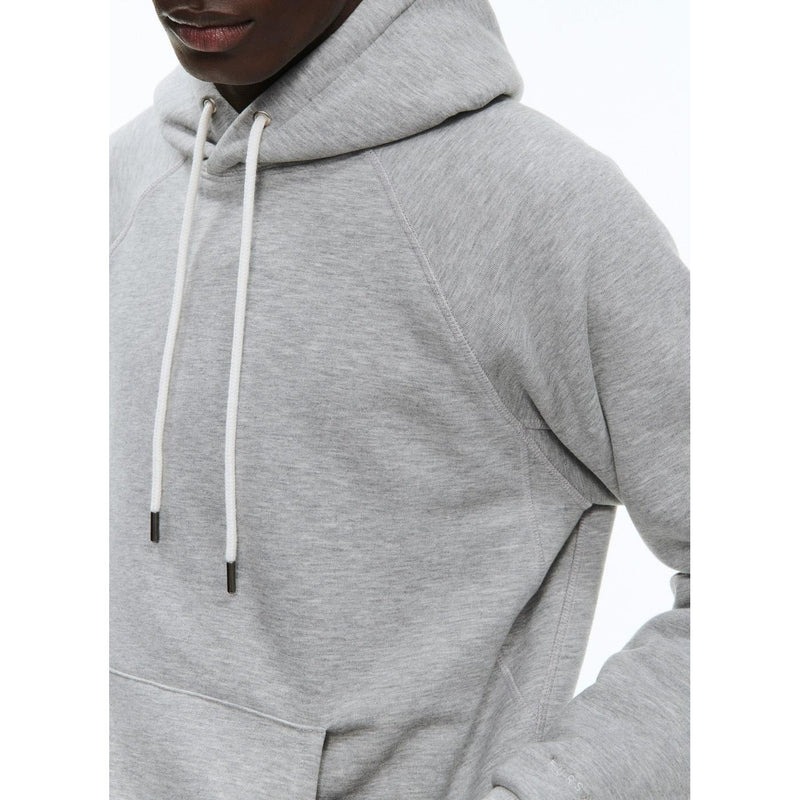 Sudadera con capucha de punto de algodón - Gris medio